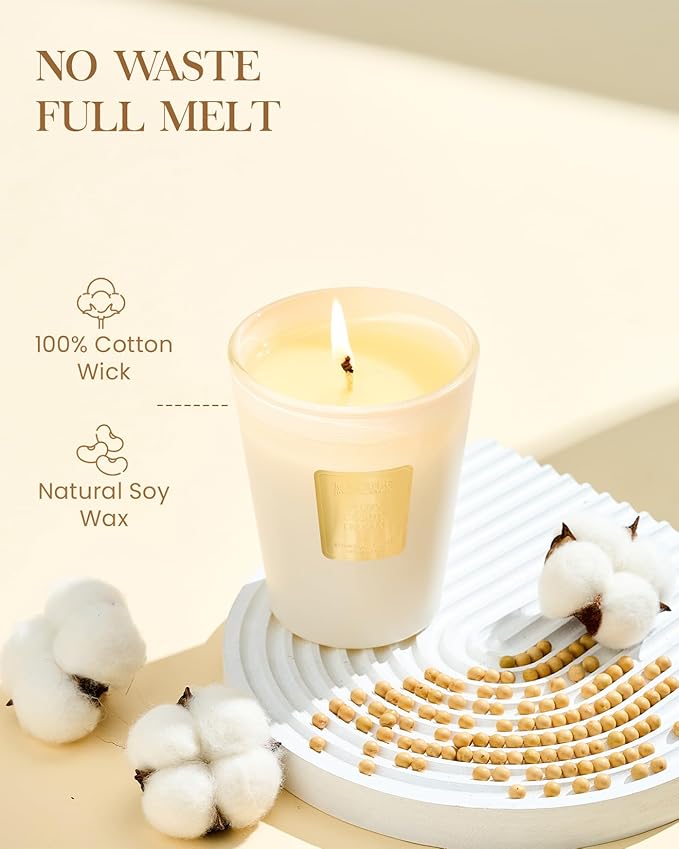 M&SENSE Puffy Cloud Dream Scented Candle Home Decor, Natural Soy Wax,14.1oz 60 Hours Long Lasting Slow Burning, Aromatherapy Fall Winter Candle for Stress Relief - Bloomnest