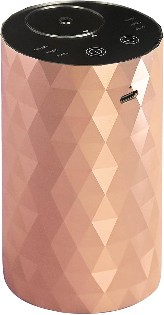 Waterless Diffuser for Essential Oil,Aromatherapy Air Scent Diffuser with 3 Mist Modes and 3 Countdown Timers,Mini Portable Scent Machine for Home,Room,Car,Office,Rose Gold - Bloomnest