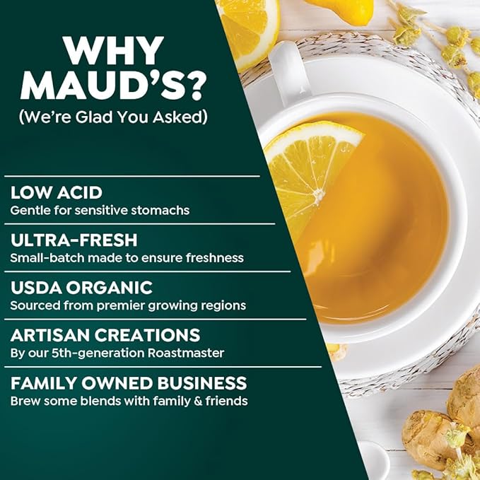 Maud's Organic Passion Green Tea Pods, 100 ct, Recyclable Single Serve Tea Pods – 100% Gourmet Blended Tea Leaves, Compatible with Keurig K Cups Maker - Bloomnest