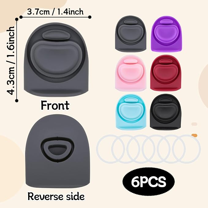 6 Sets Replacement Stopper and O Ring Gasket Compatible with Owala FreeSip 24oz 32oz,Water Bottle Lid Insert Cap Rubber Seal Parts for Owala 16/19/24/32/40oz Mouthpiece Accessories F9 Frokolla
