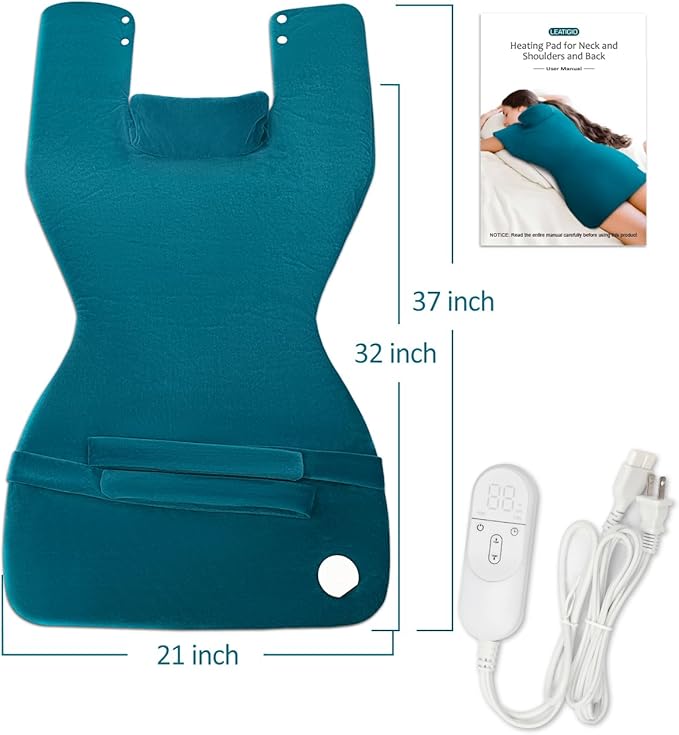 Heating Pad for Back, Valentines Day Gifts for Her, Extra Large Heat Pad for Full Body Relax, Electric Heated Wrap for Neck Shoulders, Anniversary & Birthday Gifts for Women Mom Grandma Sister Wife - Bloomnest