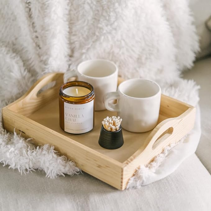 River Birch Candles Vanilla Chai Scented Candle | Premium, All-Natural, Non-Toxic, Soy Amber Jar Candles | 8.5oz 40 Hr Burn Time | Cozy Relaxing Gifts for Home - Bloomnest