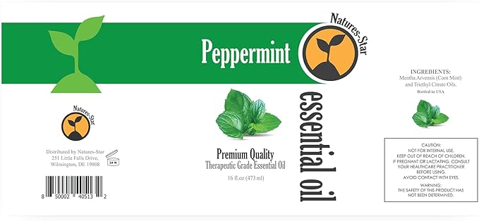 16oz Peppermint Essential Oil (16 Ounce Total), Therapeutic Grade, Peppermint Oil for Diffuser, Candle Making, Aromatherapy - Bloomnest