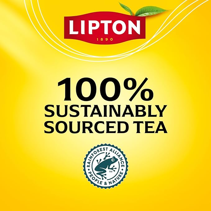 Lipton Black Tea Bags, Hot or Iced High Caffeine Tea, 100 Total Bags - Bloomnest