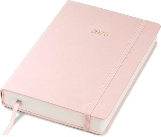 Wykeham's Executive 2026 Daily Journal Planner – US Public Holidays & Format – Customization Available (Rose, 8.5"×5.5") - Bloomnest