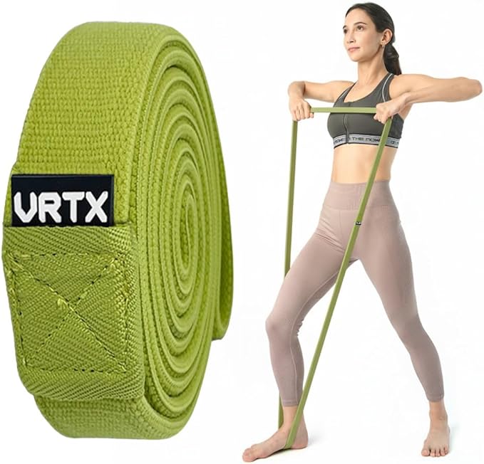 VRTX Fabric Resistance Bands for Men & Women | Long Exercise Band for Workout, Stretch, Yoga, Full Body Training | Soft Mesh Cloth, Non-Slip, High Durability Straps – Single Pack - Bloomnest