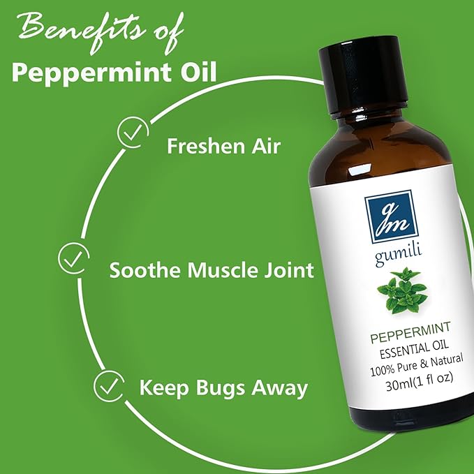 Peppermint Oil for Diffuser, Hair, Spray, Soap, Body Wash, 100% Pure Peppermint Essential Oil - 30ml - Bloomnest