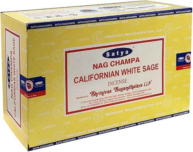 California White Sage Incense Sticks and Incense Stick Holder Bundle Insence Insense Satya - Bloomnest