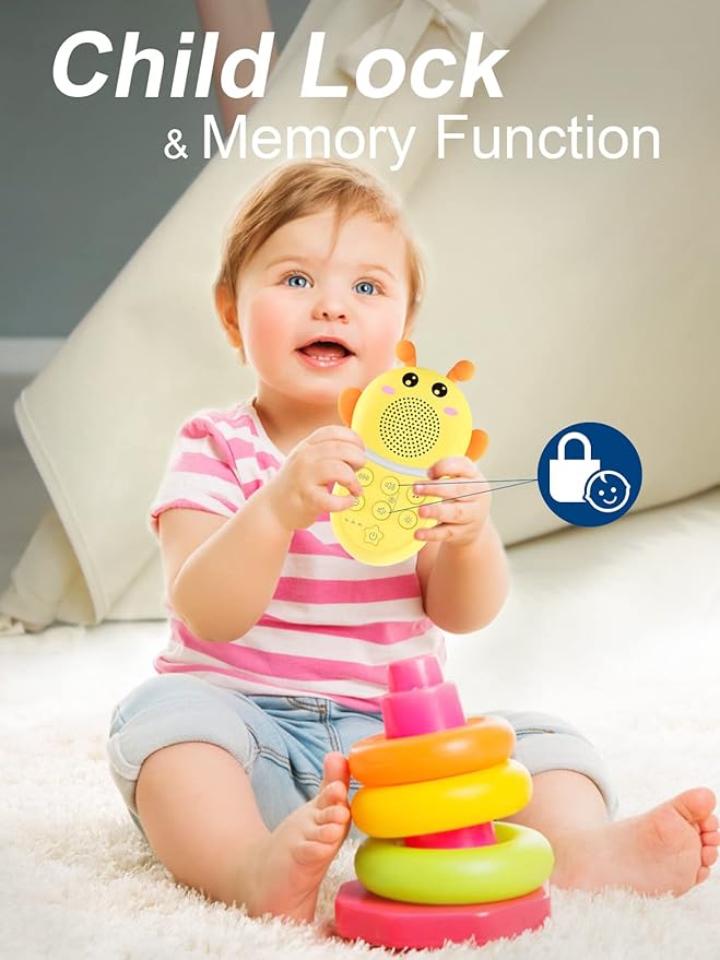 Portable Sound Machine for Baby,White Noise Sound Machine for Babies and Kids,Rechargeable Lullaby Machine with Light,Travel Sound Machine for Sleep,Great for Baby Registry Gift - Bloomnest