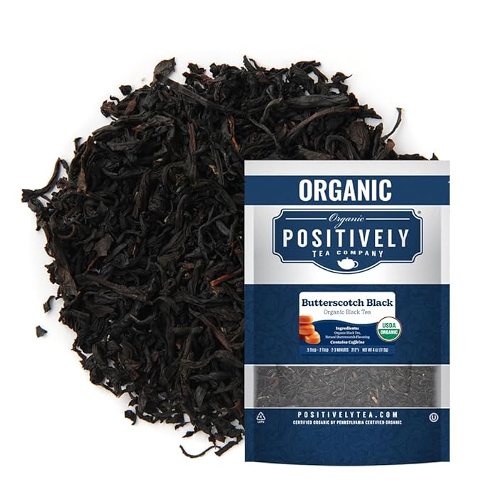 Organic Positively Tea Company, Butterscotch Black Tea, Loose Leaf, 4 Ounce - Bloomnest