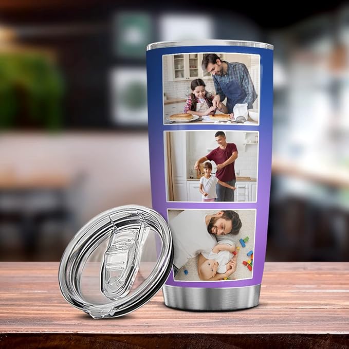 Wassmin Personalized Tumbler Customized Tumblers With Picture Text Stainless Steel 20oz 30oz Insulated Travel Cup with Pictures Photos Gifts For Best Friends Bestie Bff Soul Sister Women Girls - Bloomnest