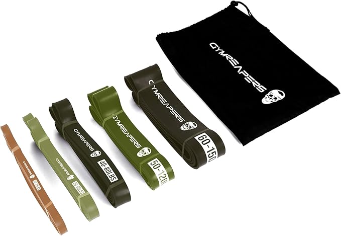 Gymreapers Resistance Bands for Working Out – Elastic Pull Up Exercise Assistance Bands Set for Powerlifting, Stretching, WOD, Strength Training – for Men & Women - Bloomnest