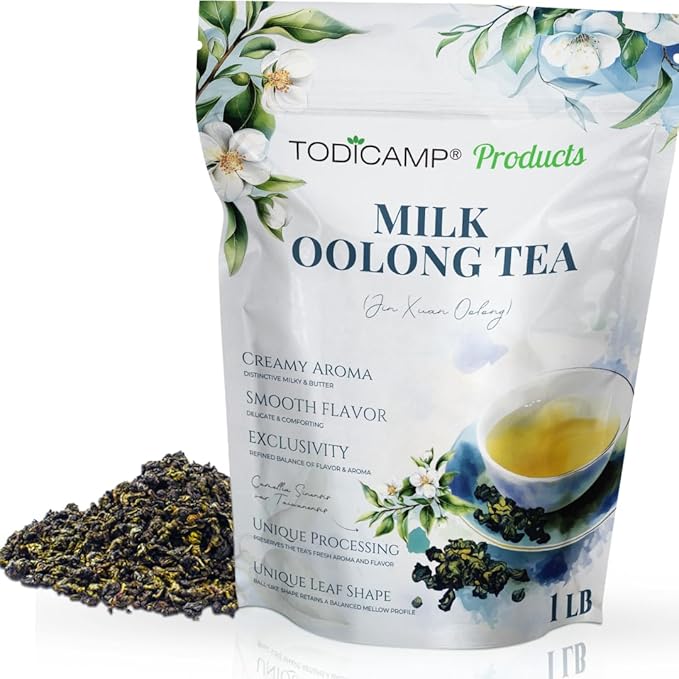 Milk Oolong Tea Loose Leaf – Premium Chinese Oolong Tea 1 lb | Double Milky Aroma & Smooth Taste | Bulk Loose Leaf Tea Tin | Afternoon & Asian Tea - Bloomnest