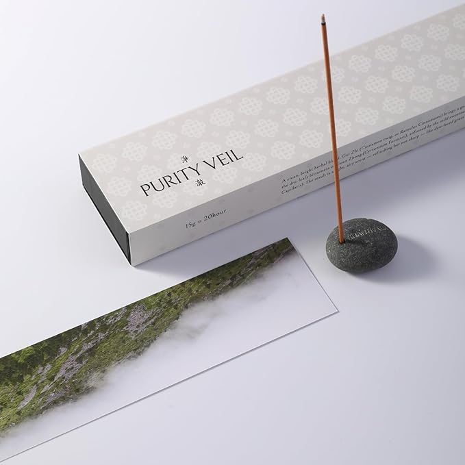 100% Natural Incense Sticks with Holder, Cinnamon Incense Sticks for Energy Boosting, Invigorating Meditation & Yoga | 40-Minute Burn, Low Smoke, Non-Toxic, Gifts for Women SHANTIVALE