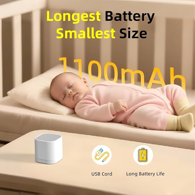SleeZOO Portable Sound Machine for Sleep Mini White Noise Machine for Baby Kids Adults with 30 Soothing Sounds 4 Timers 32 Volume Levels Memory Function Sleep Machine for Travel Camping Home Office - Bloomnest
