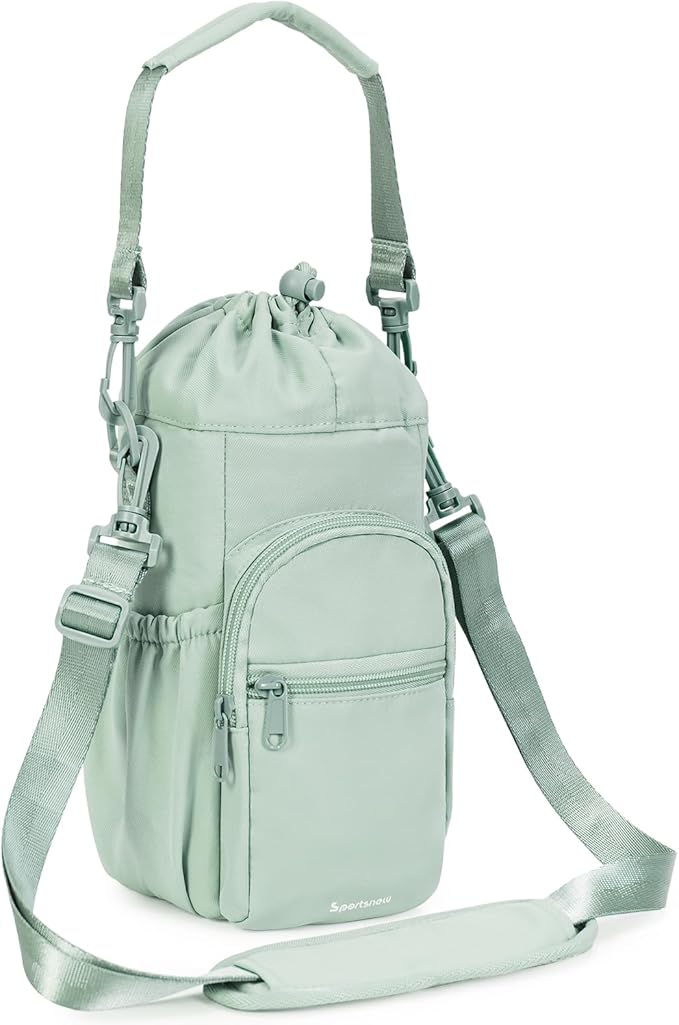 sportsnew Water Bottle Holder with Strap 32oz 40oz Insulated Water Bottle Carrier Sling Bag with Phone Pocket Crossbody sportsnew
