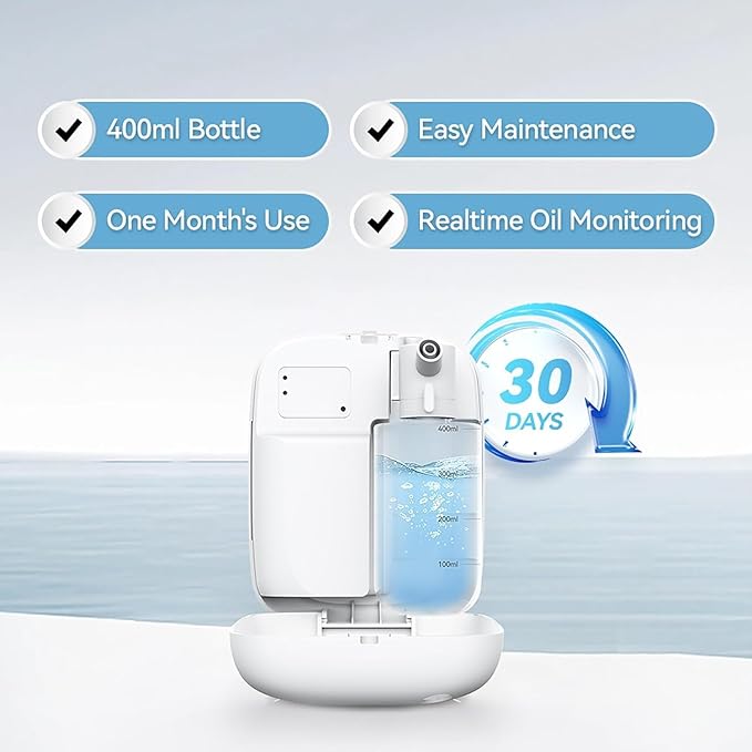 Upgraded Scent Air Machine for Home Cover Up to 2000 sq.ft, Hotel and Commercial Use 400ML Diffuser with 100ML Royal Tranquility Essential Oil, Waterless Cold Air Diffuser for Home, Office - Bloomnest