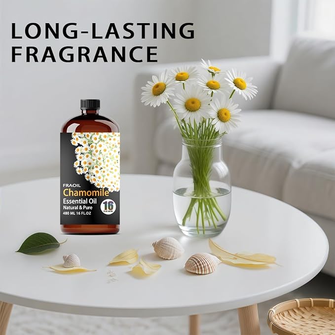 Chamomile Essential Oil, Chamomile Oil 16 Fl Oz 480 ML for Diffuser Humidifier Yoga Cleaning DIY Candle Soap Making Perfume Gift for Women Essential Oils - Bloomnest