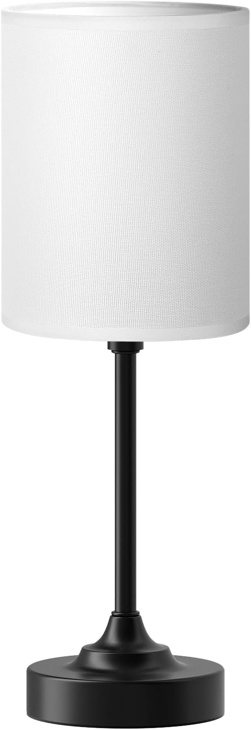 Fenmzee Touch Nightstand Bedroom Lamp - 3 Way Dimmable Bedside Lamp, Small Table Lamp Linen Lampshade for Office Desk, LED Bulb Included - Bloomnest