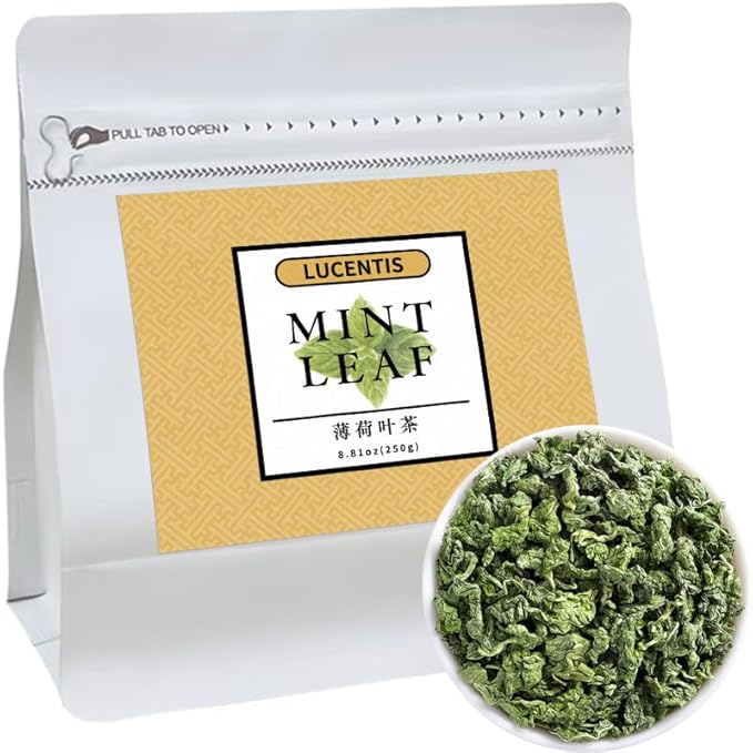 Mint Loose Leaf Tea 250g (8.8oz) – Refreshing Herbal Tea, Cooling Flavor, Caffeine-Free, 薄荷茶 - Bloomnest
