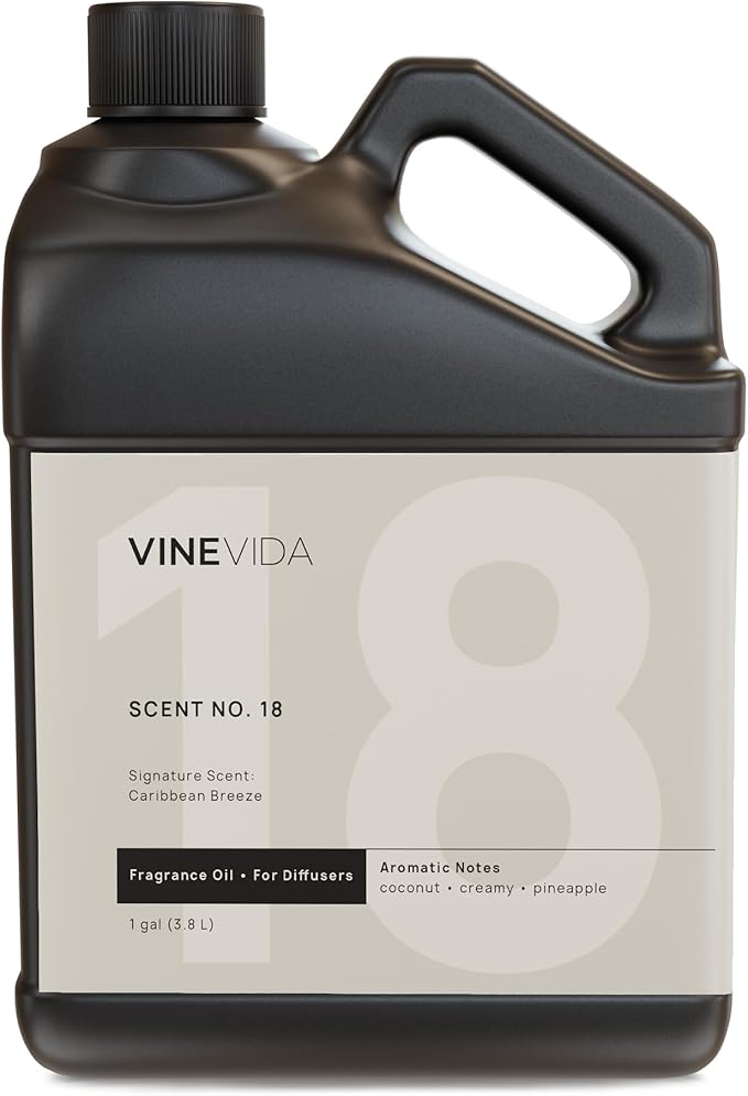 VINEVIDA Caribbean Breeze Fragrance Oil for Cold Air Diffusers - Gallon(128 Fl Oz) - Essential Oils for Diffuser Oil Refill & Air Freshener Room Spray - Bloomnest