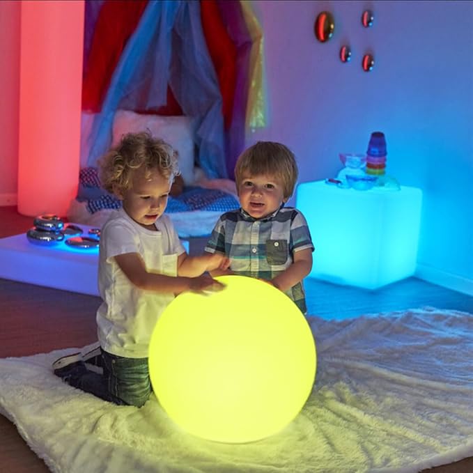 16 In Cordless LED Glowing Ball Light, LED Globe Orb Night Light w/Remote,16RGB Color Changing Waterproof Light Up Ball Rechargeable Indoor/Outdoor Mood Lamp for Nursery Garden Patio Party Bar Decor. - Bloomnest