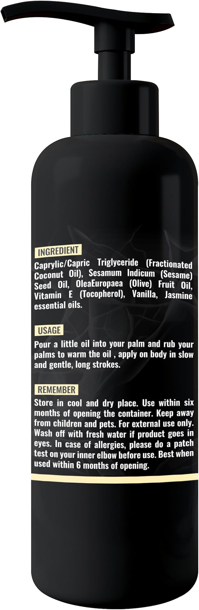 Organic - Vanilla Edible Full Body Massage Oil - No Stain & Non-Sticky | with Fractionated Coconut Oil, Vanilla & Jasmine Oil, Date Night | Massage Oil for Massage Therapy - 8.45 Fl Oz - Bloomnest