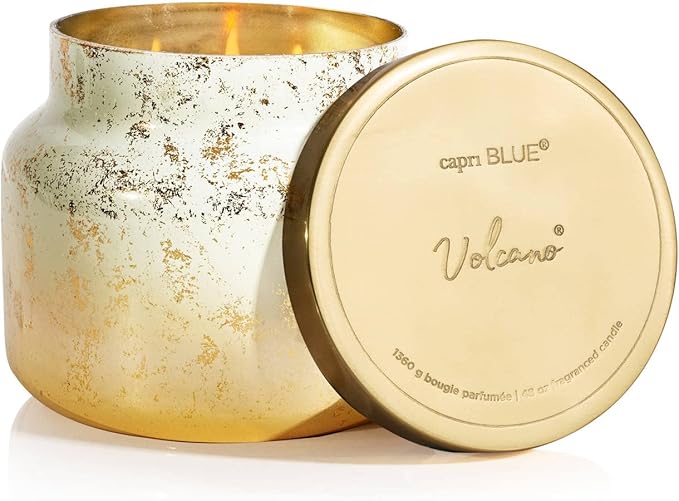 Capri Blue Glimmer Jar Candles - Luxury Holiday Scented Candles for Home - Long Lasting Soy Wax Blend - Scented Holiday & Home Decor - Volcano Jumbo Signature Jar (48 oz) - Bloomnest