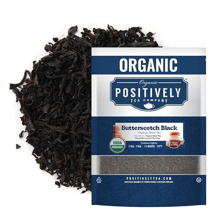 Organic Positively Tea Company, Butterscotch Black Tea, Loose Leaf, 16 Ounce - Bloomnest