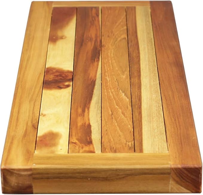 EcoDecors 29 inch Bath Caddy Tray for Bathtub with Eleganto 3 Piece Teak Wood Bath Amenities Set Bundle - Bloomnest
