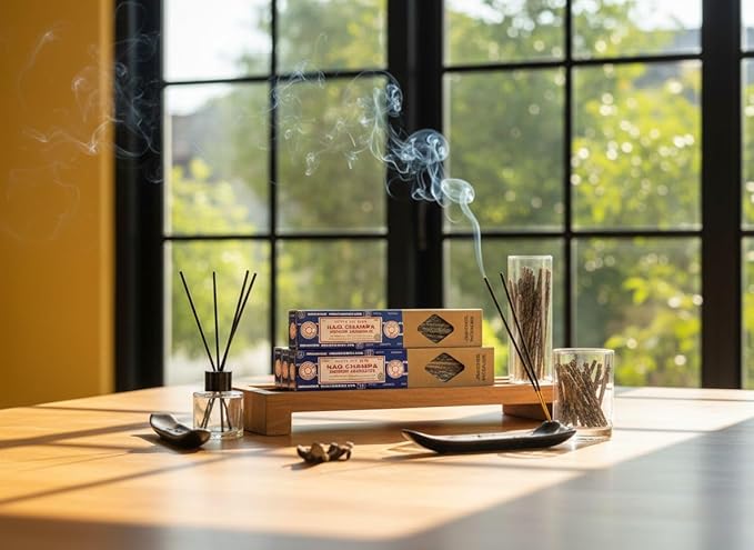 Satya Smudge Incense Stick – Hand-Rolled Indian Masala Incense for Meditation, Yoga & Spiritual Cleansing Pack of 6 (Nag Champa) SoulSticks