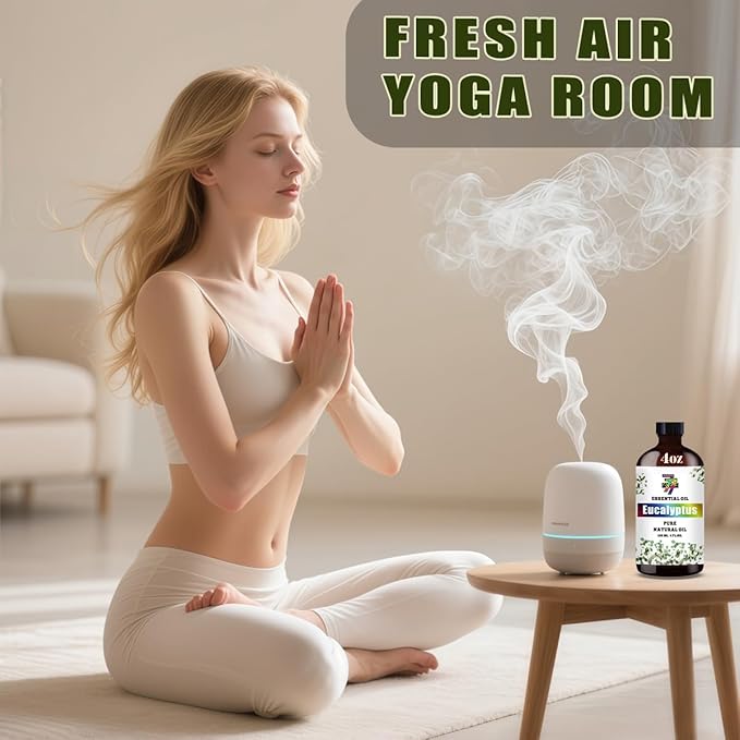 Eucalyptus Essential Oil (4 oz/120 ml) — Eucalyptus Oils for Aromatherapy, diffusers, humidifiers, Home fragrances, DIY Skincare, soap Making, DIY Candle, Relaxation, Yoga, and Meditation - Bloomnest
