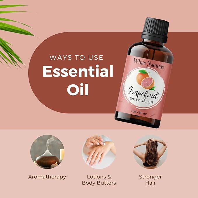 Organic Grapefruit Essential Oil - 100% Pure & Natural -Premium Therapeutic Grade with Premium Glass Dropper - Undiluted Natural/Homeopathic Aromatherapy Scented, Great for DIY Soap Making, Massage - Bloomnest