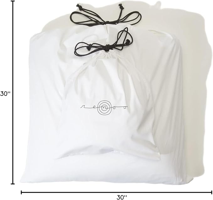 Meditation Cushion Set by renoo - Durable Comfortable Organic Cotton, Linen, Hemp - Modern Zafu Zabuton - Buckwheat Kapok Filled Floor Pillow Yoga Bolster in 15 Colors Washable Cover