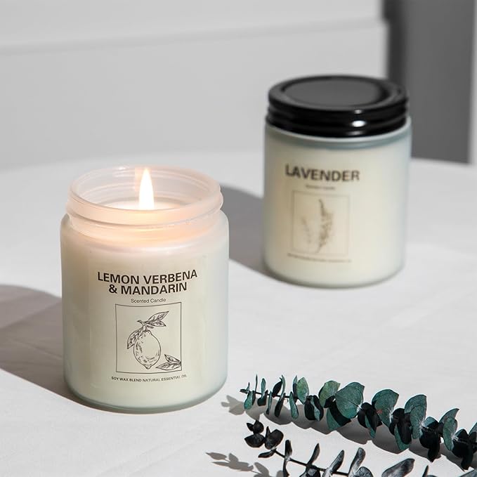 Natural Soy Wax Aromatherapy Candles - 4 Pack 7.1oz, Over 240 Hours Burn Time, Scented Candles Gifts for Women - Lavender - Bloomnest