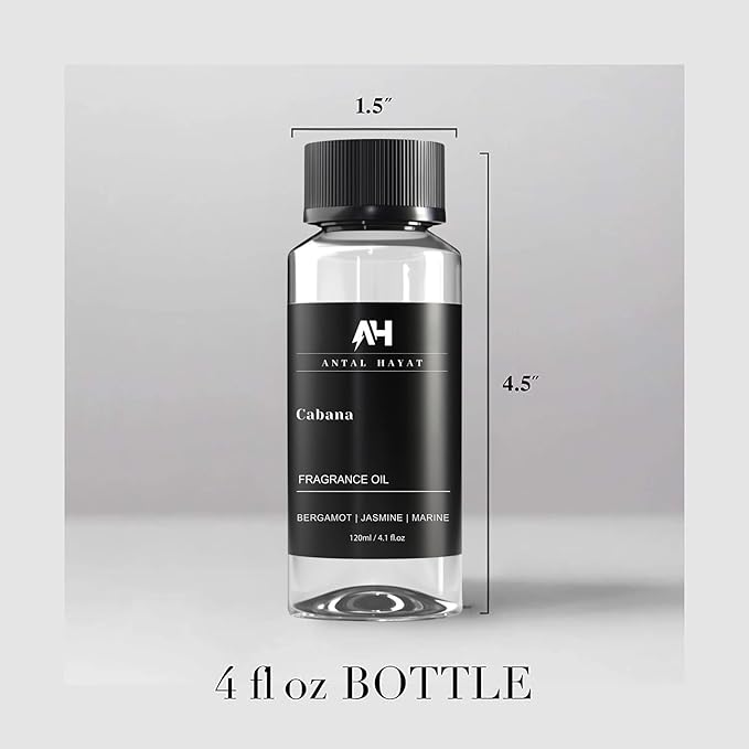 Hotel Scents Diffuser Oil Cabana - Aromatherapy Fragrance Inspired by Ritz Carlton Diffuser Scent - Luxurious Aromatherapy Oil with Bergamot, Jasmine, Marine - Luxury Home Scents Refill - 120mL - Bloomnest