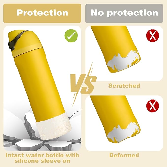 Silicone Boot for Owala Water Bottle 24 oz 32 oz 40 oz, Anti-Slip Protective Sleeve for FreeSip/Twist/Flip Stainless Steel Water Bottles Accessories BEONSKY