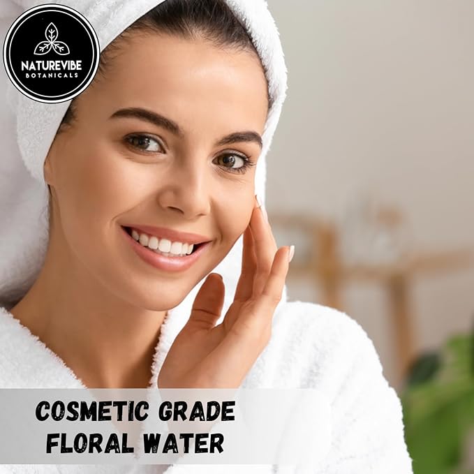 Naturevibe Botanicals Geranium Water 32 Ounces | 100% Pure and Natural | Great for Skin Care and Hair Care - Bloomnest