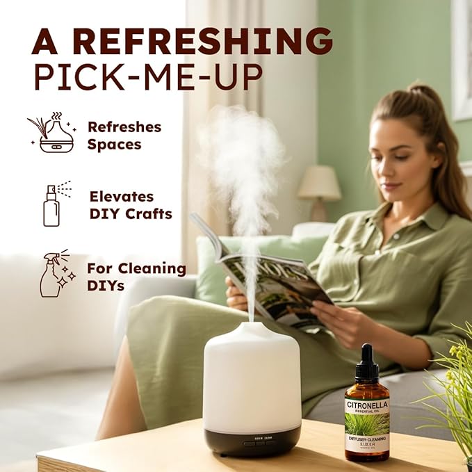KUKKA Citronella Essential Oils - 4 Fl Oz - for Hair, Skin, Diffuser, Aromatherapy & DIY Soap Making Scent - Bloomnest