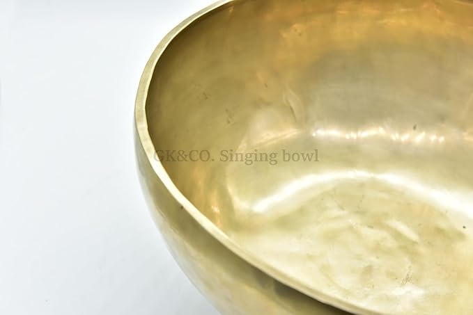 12" Large Master Healing Hand hammered Tibetan Singing Bowl - Great for Meditation, Yoga, Sound Bath, Mindfulness, Relaxation - Cushion, Wooden Mallet & Drumstick Included - Bloomnest