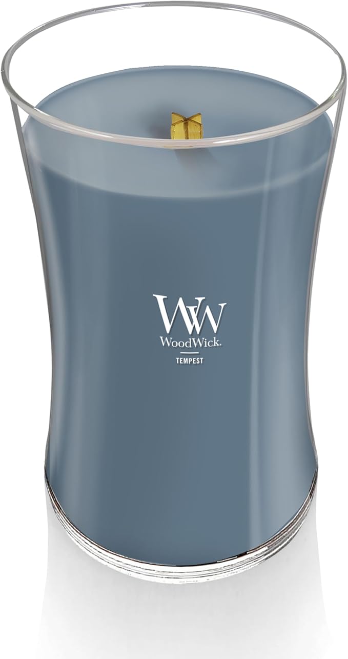 WoodWick Tempest Gifts for Women and Men, 21.5 oz Large Hourglass Candle with Crackling Wick - Bloomnest