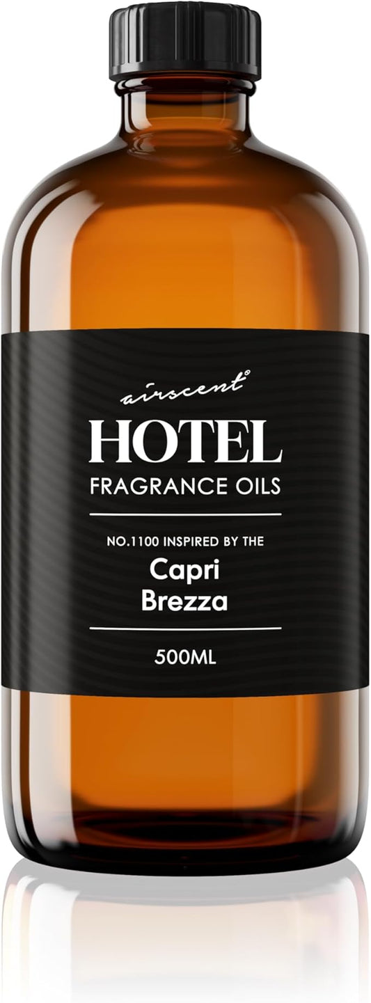 AirScent Capri Brezza Diffuser Oil No. 1100 - Volcano-Inspired Premium Fragrance Oil for Ultrasonic and Waterless Diffusers and Crafting - 500 ml, 16.9 fl oz Glass Bottle - Bloomnest