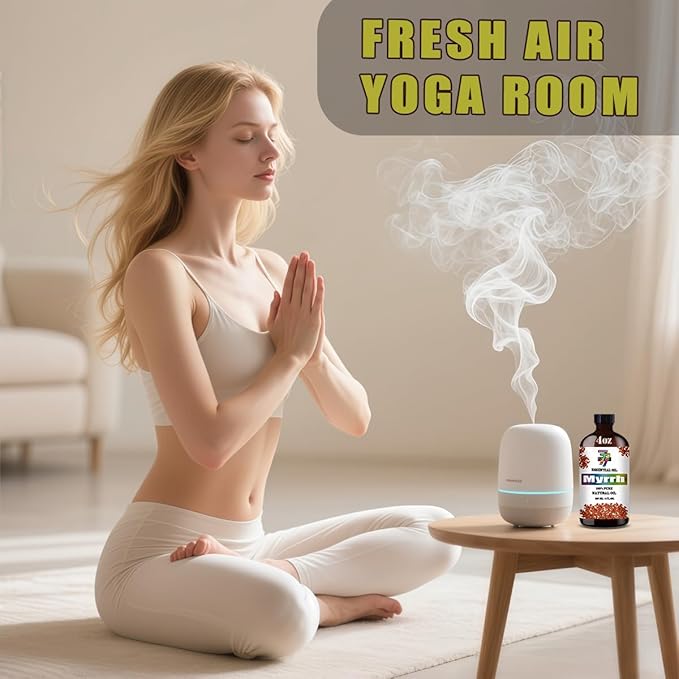 Myrrh Essential Oil (4 oz/120 ml) — Myrrh Oils for Aromatherapy, diffusers, humidifiers, Home fragrances, DIY Skincare, soap Making, DIY Candle, Relaxation, Yoga, and Meditation - Bloomnest