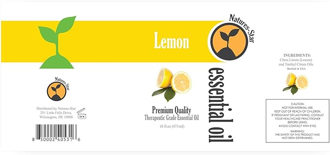 Lemon Essential Oil 16 oz for Cleaning, Diffuser, Humidifier & Aromatherapy Body Massage – Oil for Skin, Home Candle Making & Lemon Fragrance Scent - Bloomnest