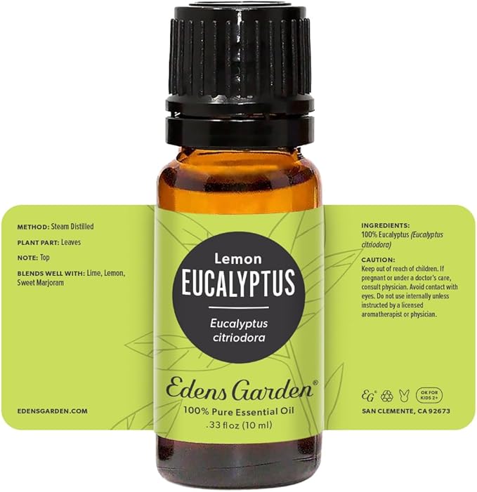 Edens Garden Eucalyptus- Lemon Essential Oil- 100% Pure Premium Grade, Undiluted, Natural, Therapeutic, Aromatherapy, The Best for Diffuser, Candle, Laundry, Humidifiers 10 ml (.33 fl oz) - Bloomnest
