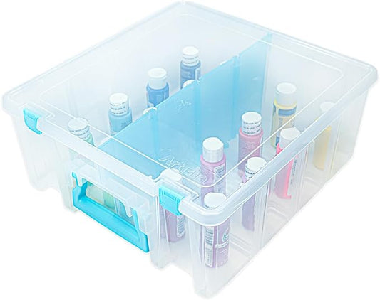 ArtBin Super Satchel Double Deep Compartment Box - Art Storage with 8 Removable Compartments, Smart Closure for Craft Supplies - Bloomnest