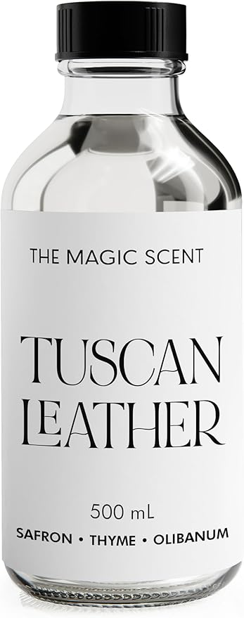 The Magic Scent Tuscan Leather Diffuser Oil - Hotel & Home Luxury Scents - Diffuser Oil Scents for Home Designed for Use in All Diffusers - 16.9 fl oz, 500 mL - Bloomnest
