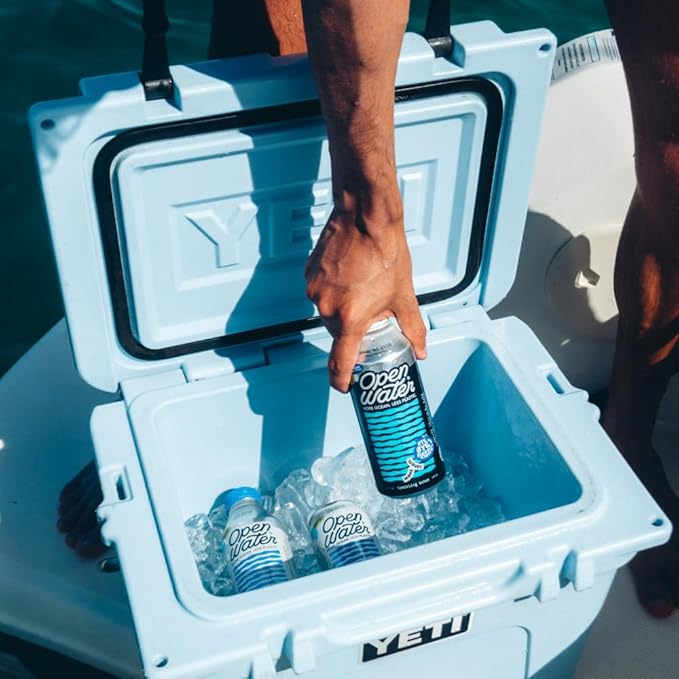 Open Water Sparkling 16oz bottles (3 cases, 36 bottles) - Sustainable Aluminum Bottled Sparkling Water With Electrolytes - 7.0 pH Balanced BPA-Free Ultra-Purified Water - Bloomnest