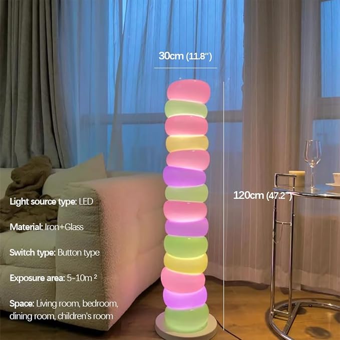 Nordic Children Floor Lamp Color Modern Family Iiving Room Bedroom Creativity LED Decorative Atmosphere (W) - Bloomnest