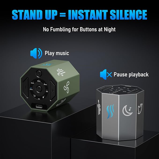 White Noise Machine, Gravity Sensing 8 Soothing Natural Sounds, Intelligent Collection of Environmental Noise, Small and Portable, Suitable for Adult Sleeping Machine - Bloomnest